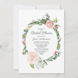 Bloemen Roos en groen krans Vrijgezellenfeest Kaart