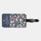  Bloemen Roos Gepersonaliseerde Wildflower Bagagelabel (Achterkant horizontaal)