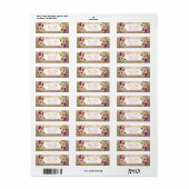 Bloemen Roos Gold Glitter Label (Full Sheet)