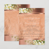 Bloemen Roos Goud Koper Metallic Blush Elegant VIP Kaart (Voorkant / Achterkant)