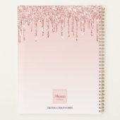 Bloemen roos goudblush roze druppels 2026 planner (Achterkant)