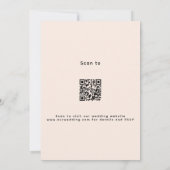 Bloemen roos gouden blos boog QR code RSVP bruilof Kaart (Achterkant)