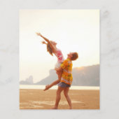 Bloemen roos gouden boog foto bruiloft uitnodiging (Achterkant)