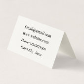 Bloemen Roos Gouden Glitter Visitekaartje (Achterkant)