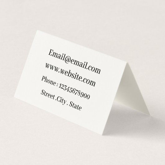 Bloemen Roos Gouden Glitter Visitekaartje (Achterkant)