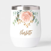 Bloemen roos gouden groen gouden naam (Achterkant)