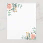 Bloemen roos gouden groen papier blad (Voorkant)