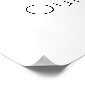 Bloemen roos gouden groen Quinceanera welkom Poster (Hoek)