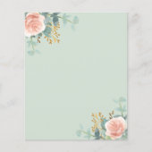 Bloemen roos gouden salie groen papier blad (Voorkant)