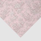 Bloemen roos Gouden Toile de Jouy Tissuepapier (Detail)