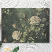  Bloemen Roos Groen Decoupage Tissuepapier