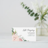 Bloemen Roos groen krans bruiloft cadeau register Informatiekaartje (Staand voorkant)