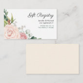 Bloemen Roos groen krans bruiloft cadeau register Informatiekaartje (Voorkant / Achterkant)