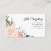 Bloemen Roos groen krans bruiloft cadeau register Informatiekaartje (Voorkant)