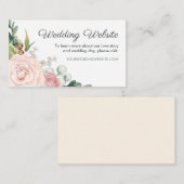 Bloemen Roos & groen krans bruiloft website Kaart (Voorkant / Achterkant)