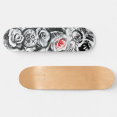 Bloemen Roos Klock Birth Vader Kind Persoonlijk Skateboard (Horizontaal)