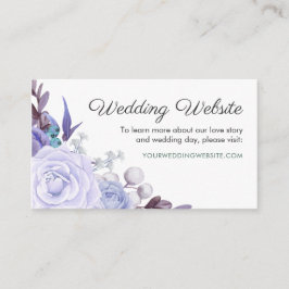 Bloemen Roos Paarse bladeren krans bruiloft websit Informatiekaartje