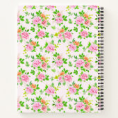 Bloemen Roos Pattern-23656 Notitieboek (Achterkant)