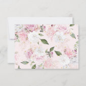 Bloemen Roos Roze QR Code Bruiloft RSVP Kaart (Achterkant)