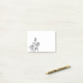 Bloemen Roos Rozen Bloemen Zwart Post-it® Notes (Op bureau)