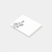 Bloemen Roos Rozen Bloemen Zwart Post-it® Notes (Schuin)
