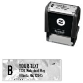 Bloemen Roos Rozen Elegant Business Custom Adres Zelfinktende Stempel (In situ)