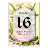  Bloemen Roos Trouwtafel Nummer Kaart (Achterkant)