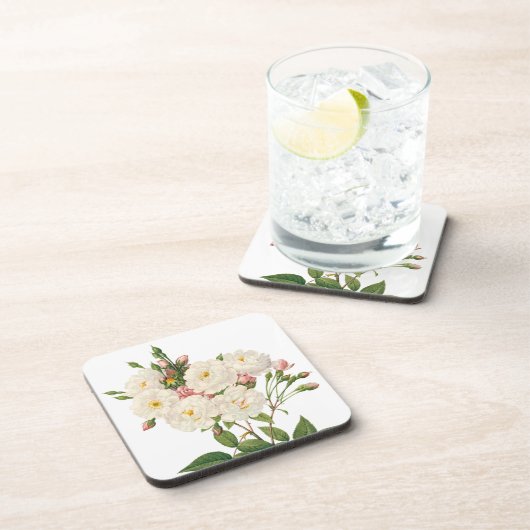  bloemen Roos van het Blush Noisette Bier Onderzetter (Rechterzijde)