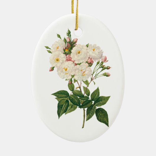 bloemen Roos van het Blush Noisette Keramisch Ornament (Achterkant)