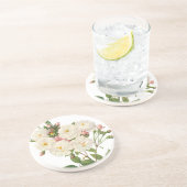  bloemen Roos van het Blush Noisette Zandsteen Onderzetter (Zijkant)