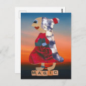 Bloemen roos vrouw in sunset the sky is the limit  briefkaart (Voorkant / Achterkant)