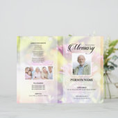 Bloemen rouwbrief template (Staand voorkant)