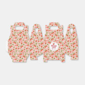 Bloemen Roze Aardbei Patroon Gepersonaliseerde Par Bedankdoosjes (Uitgevouwen)