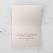 Bloemen Roze  Baby Carriage Baby shower Bedankkaart (Binnen)