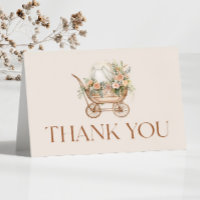 Bloemen Roze Baby Carriage Baby shower