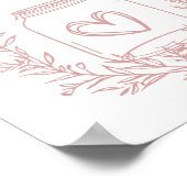  Bloemen Roze Baby shower Ouderschap Tip Jar Poster (Hoek)