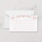  Bloemen Roze Baby shower Ouderschap Tips Notitiekaartje (Voorkant)