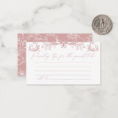  Bloemen Roze Baby shower Ouderschap Tips Notitiekaartje (Voorkant / Achterkant in situ)