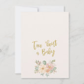 Bloemen Roze Banner Taco Bout Een Baby Baby shower Kaart (Achterkant)