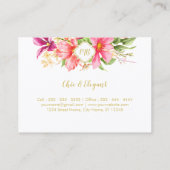  bloemen Roze Beige Elegant Visitekaartje (Achterkant)