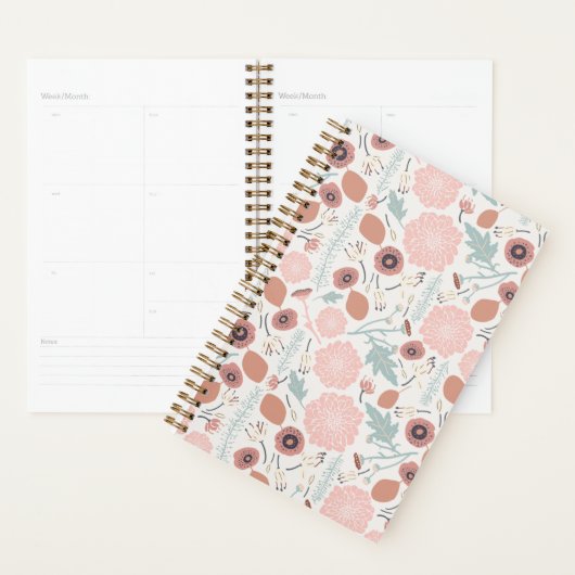 Bloemen Roze Blauw Botanisch Planner (Display)