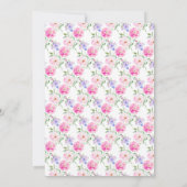 Bloemen roze bloemen Vrijgezellenfeest Kaart (Achterkant)