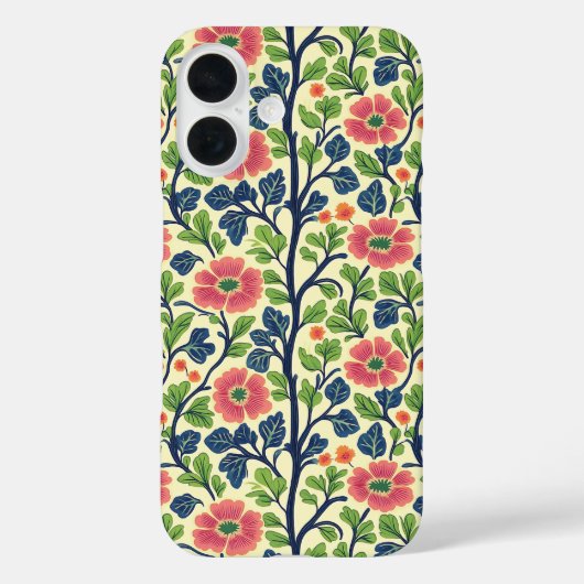 Bloemen Roze Bloemen Weelderig Groen Bladerdek Case-Mate iPhone Case (Achterkant)