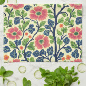  Bloemen Roze Bloemen Weelderig Groen Bladerdek Theedoek (Gevouwen)