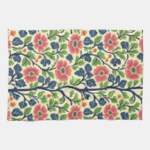  Bloemen Roze Bloemen Weelderig Groen Bladerdek Theedoek (Horizontaal)