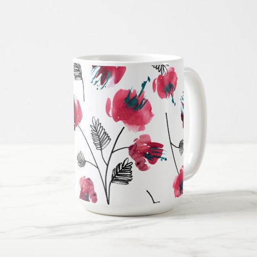 Bloemen roze bloemen wrap-68881 koffiemok (Voorkant rechts)