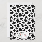 Bloemen Roze Bogen Heilige Koe Baby shower Kaart (Achterkant)