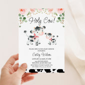 Bloemen Roze Bogen Heilige Koe Baby shower Kaart
