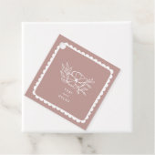 Bloemen Roze Botanische geschulpte bruiloft Bedankjes Labels (In situ)