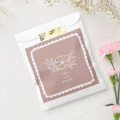 Bloemen Roze Botanische geschulpte bruiloft Bedankzakje (Gezegeld)